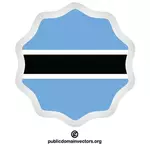 Botsvana bayrağı etiket