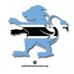 Botswana Flagge Wappen