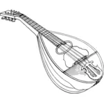 Bowlback mandolina grafică vectorială linie