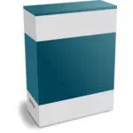 Vector image of dark green software packaging box