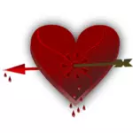 Broken heart vector image