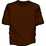 Brown t-shirt vector drawing
