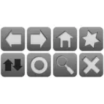 Browser icon set vector drawing