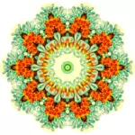 Flor geométrico colorido