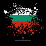 Bulgaarse vlag in spetter inktshape