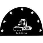 Vector drawing of bulldozer sign