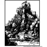 Burg Rabeneck hrad vektorové grafiky