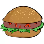 Гамбургер с салатом