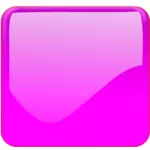 Połysk jasny różowy kwadrat ozdobny przycisk grafika wektorowa