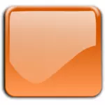 光沢のオレンジ色の正方形装飾的なボタン ベクトル クリップ アート