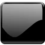 光沢の黒の正方形装飾的なボタンのベクトル描画