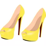 נעלי עקב צהוב