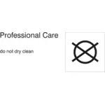 '' Jangan kering bersih '' ikon