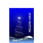 Vector image of New Year card in French