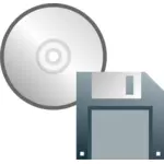 CD या फ़्लॉपी डिस्क चिह्न वेक्टर छवि