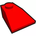 1 x 1 角孩子砖元素红色矢量剪贴画