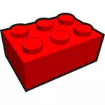 2 x 3 kid's baksteen element rode vector afbeelding