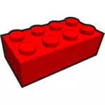 brique élément rouge illustration vectorielle 2 x 4 enfants