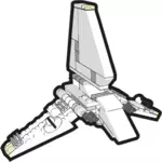 Vector image of plastic playing shuttle