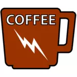 כוס קפה בתמונה וקטורית