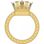 Navă Marinei insigna vector imagine