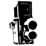 Oude stijl film camera vector illustraties opnemen