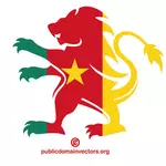 Kameruns flagg crest vektor