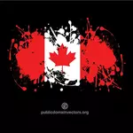 Bandiera canadese con schizzi di inchiostro