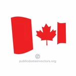 Развевающийся флаг Канады вектор
