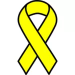 Yellow cancer ribbon