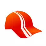 Vector illustration of a cap with racing stripes