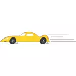 Vector clip art of cartoon yellow car