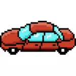 Vectorafbeeldingen van zijaanzicht van rode auto pixelart