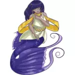 Cartoon mořská panna