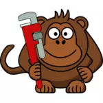 Monkey with wrench