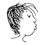Cartoon vector image of head