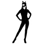 Cat woman silhouette