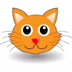 Illustration de vecteur tête de chat drôle