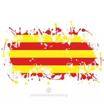 Painted flag of Catalonia
