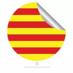 Autocollant du drapeau catalan