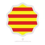 Bandeira catalã dentro da etiqueta