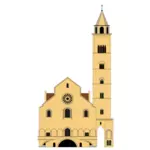 Trani cathedral vector image
