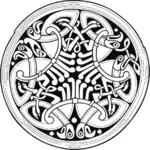 Desenho Ornamental Celtic vetorial de círculo