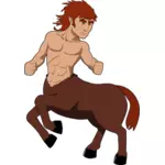 Vektorgrafikk av rødhårete centaur