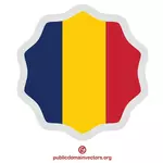 Pegatina bandera de Chad