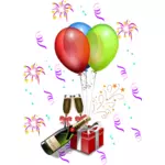 Vector illustration of gifts for celebration