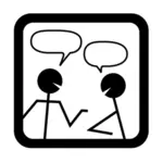 Chat dialoog pictogram vectorillustratie