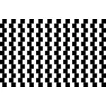 Zwart-wit Dambord illusie vector afbeelding