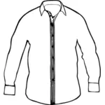 Vector graphics of man's white shirt with collar