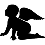 Angel vector silhouette | Public domain vectors